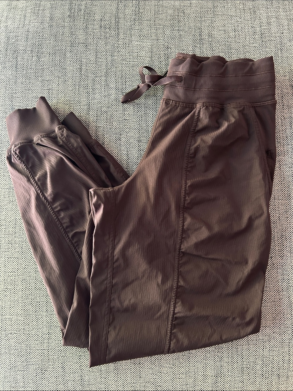 lululemon athletica Brown Drawstring Track Joggers